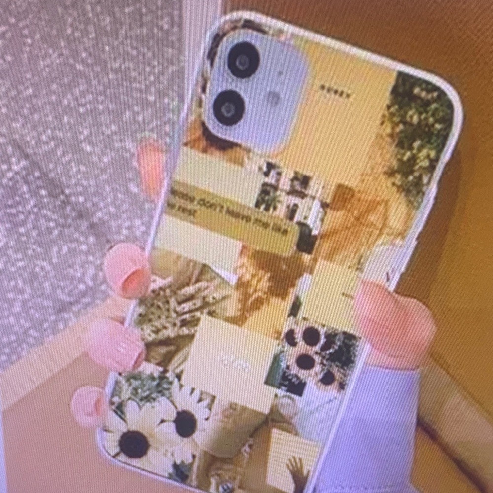 Floral Collage Phone Case - Yellow